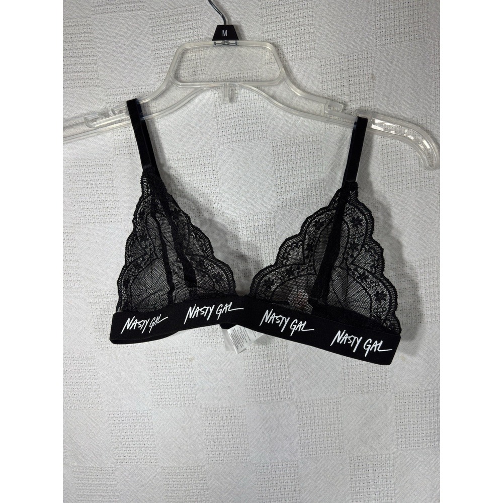 Nasty Gal Womens Black‎ Lace Bralette Size Medium